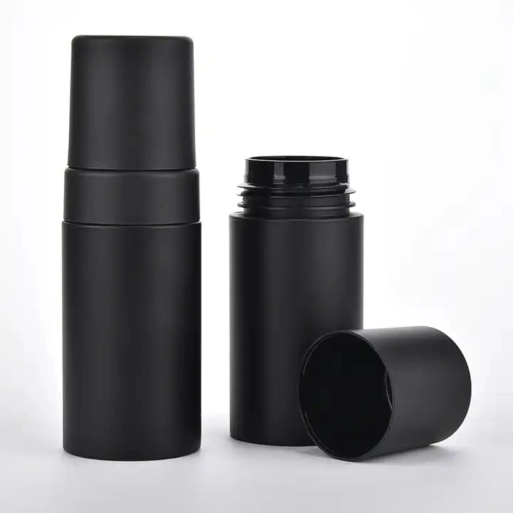 New 100ml 150ml 200ml Pet Matte Surface Face Cleanser Liquid Plastic Foam Soap Cosmetic Skincare Bottle Black White Foam Bottle