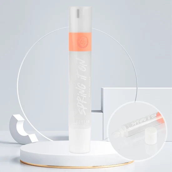 Custom 5ml 10ml 15ml 20ml Empty Lip Balm Plastic Cosmetic Packaging Soft Squeeze Lip Gloss Tube