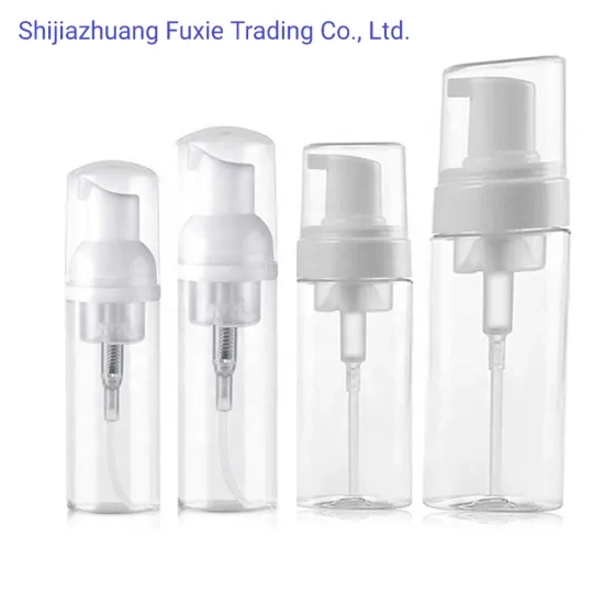 Wholesale 30ml 50ml 60ml 100ml 150ml 200ml Pet White Transparent Soap Foam Pump Bottles with Foamer Pump and Cap