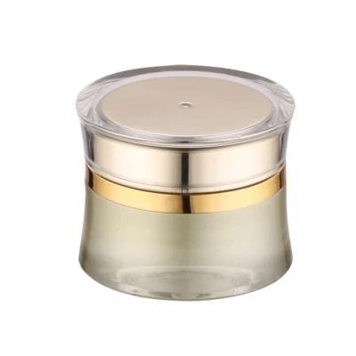 Luxury Plastic Cream Jar 15g 30g 50g Unique Shape Acrylic Cream Container for Skincare